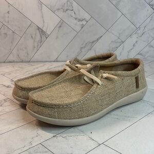 NWT Revitalign Womens Tan Orthotic Stretch Slip On Carefree Sneaker Size 11D